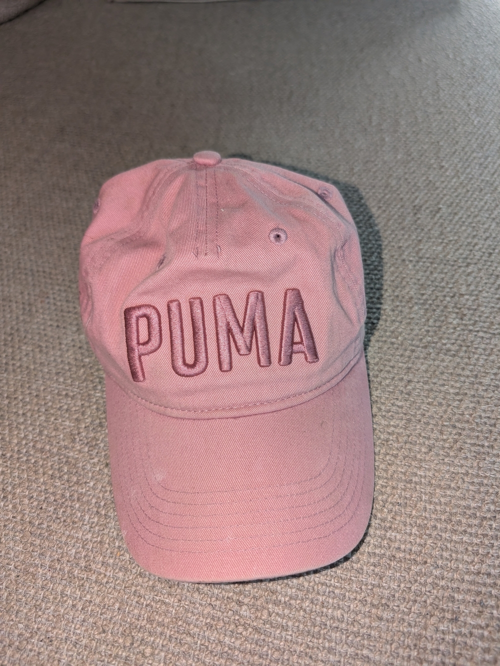 Puma Kids Dusky Pink Embroidered Baseball Hat